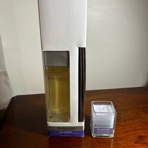 Elizabeth Arden Spa Lavender Reed Diffuser with candle.